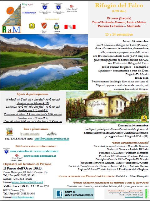 I Gruppi regionali CAI di Abruzzo e Molise organizzano "Rifugi aperti del Mediterraneo"