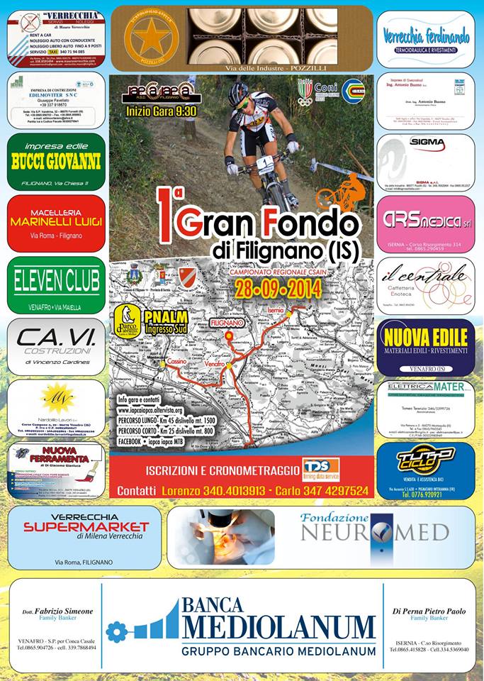 Ciclismo - Tutti in bici per la granfondo Mtb Filignano