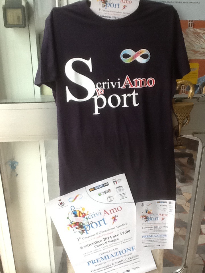 "Scriviamo lo Sport", sabato 6 settembre le premiazioni al Cortile del Principe