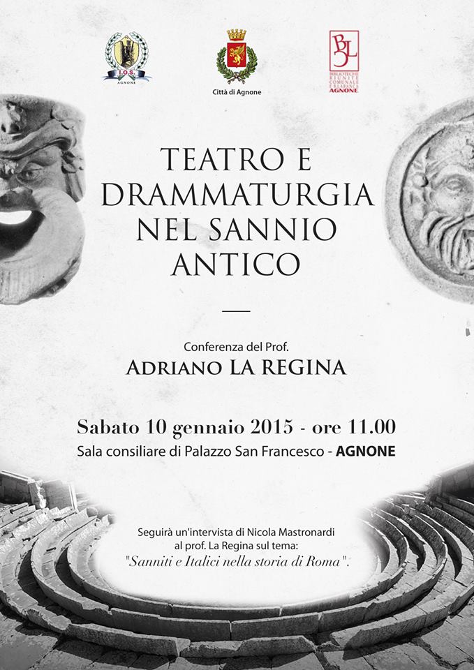 Conferenza di Adriano La Regina su "Teatro e drammaturgia nel Sannio antico"