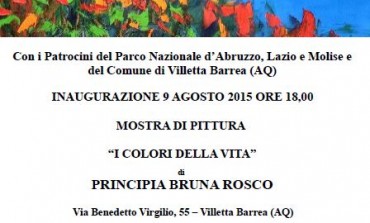 Principia Bruna Rosco annuncia "I colori della vita", mostra di pittura a Villetta Barrea