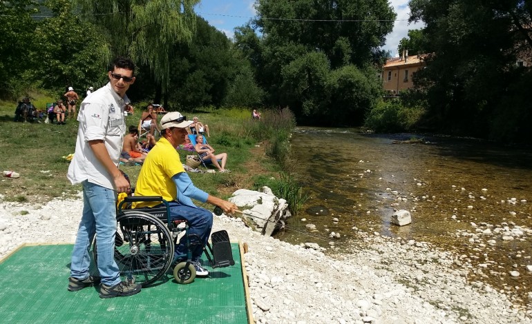 Pesca, inaugurata la piazzola per disabili a Castel di Sangro