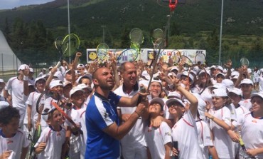 Tennis - Visita di Corrado Barazzutti al centro F.I.T. di Castel di Sangro