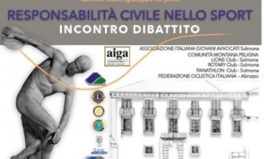 Responsabilità civile nello sport, al via il convegno a Sulmona