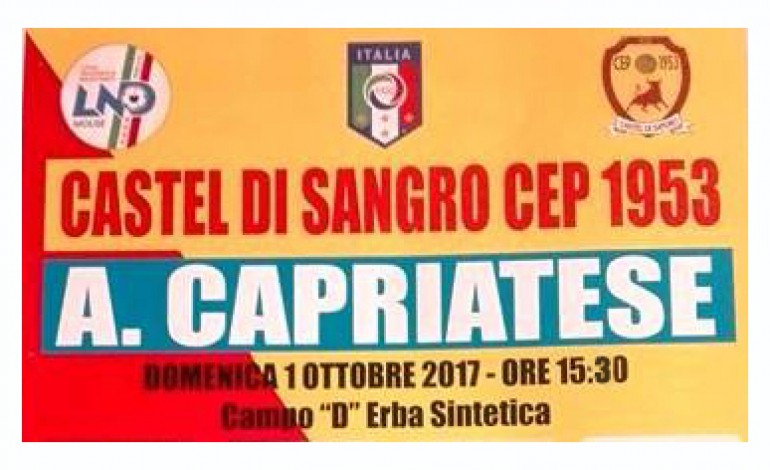 Calcio, diretta dell'incontro tra Castel di Sangro Cep 1953 e Aurora Capriatese