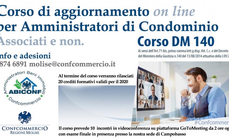 Al via le iscrizioni al corso di aggiornamento per amministratori condominiali