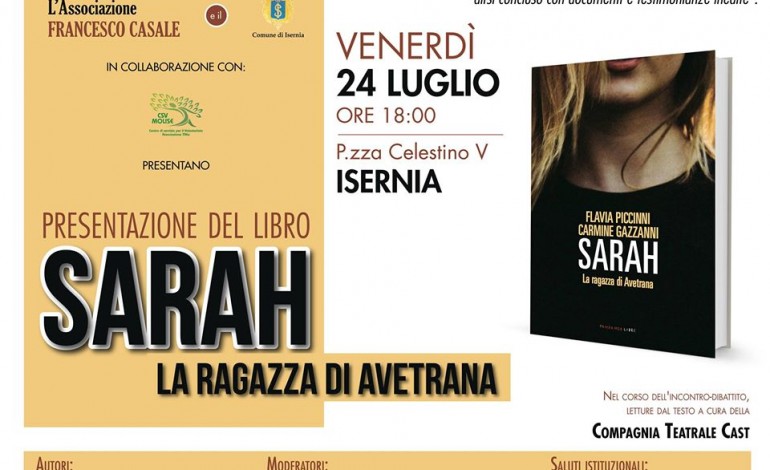 A Isernia la presentazione del libro 'Sarah la ragazza di Avetrana' in piazza Celestino V