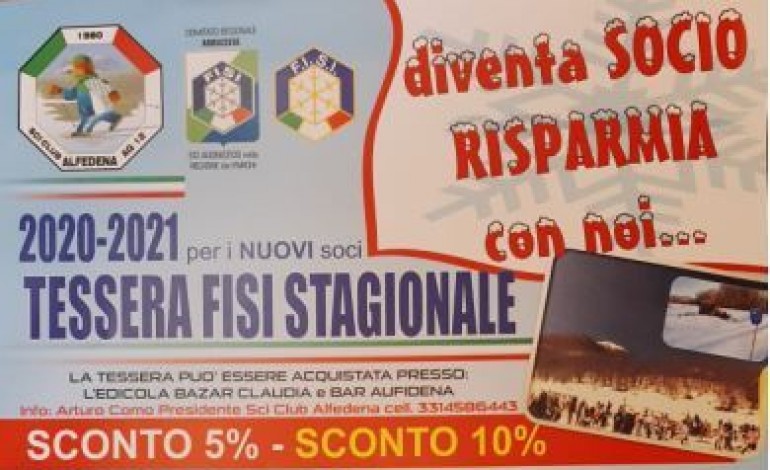 "Diventa socio e risparmia con noi", l'originale iniziativa dello Sci Club di Alfedena