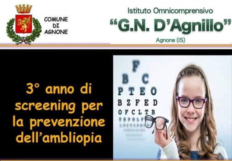 Agnone, screening per la prevenzione dell’ambliopia