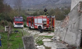 Scontrone, alle fiamme un edificio abitato da allevatori