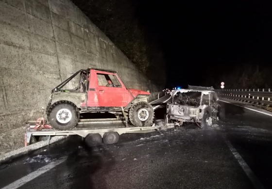 "Incidente" a Roccaraso, auto prende fuoco per guasto tecnico in galleria