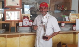 Castel di Sangro, Iorio vince la coppa al festival della pizza di Massa Carrara