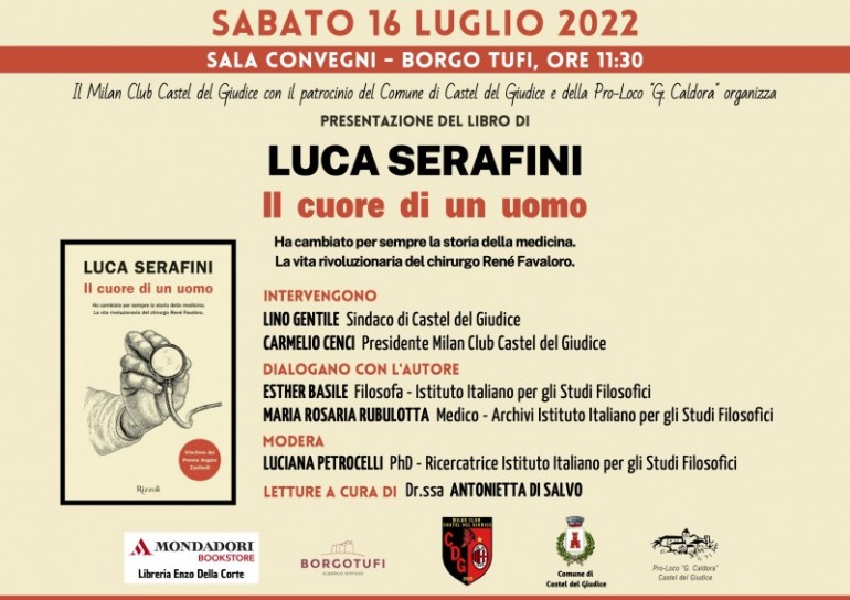 Castel del Giudice, presentazione del libro di Luca Serafini “Il cuore di un uomo”