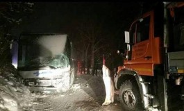 SS 83 Marsicana, 5 feriti per l'incidente tra lo spazzaneve e l'autobus di linea