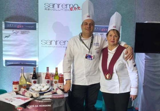 Festival di Sanremo, cena dei Vip con i pomodori dell'azienda Flagella di Castel di Sangro