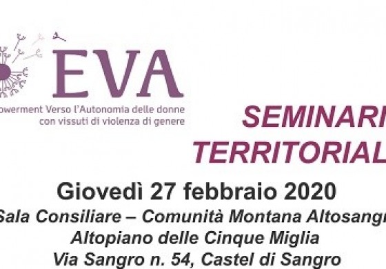 "Verso l'autonomia delle donne con vissuti di violenza di genere", seminario a Castel di Sangro