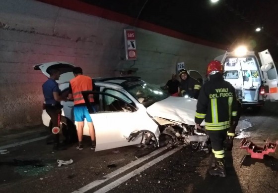 Incidente dentro la galleria sul Piano delle Cinque Miglia