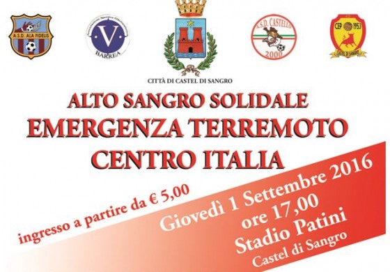 Solidarietà - A Castel di Sangro si organizza un quadrangolare di calcio