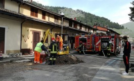 Pescasseroli, esplode la condotta del gas durante lo scavo per la fibra ottica